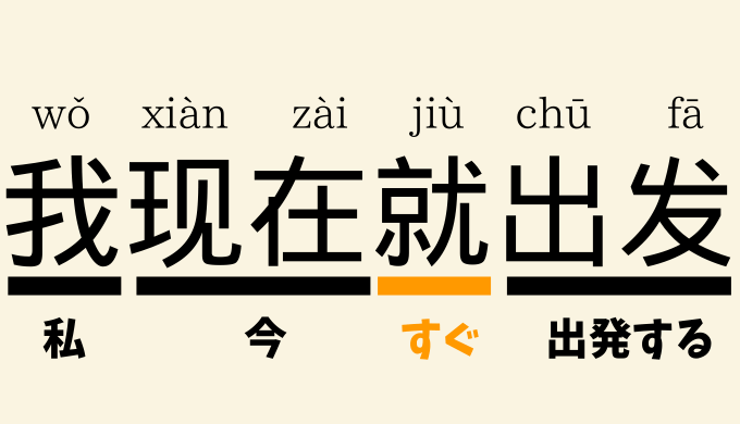 中国語の「就」の文法